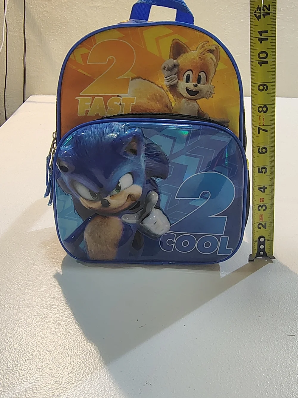 Sonic 2 Cool Blue and Yellow Kids Small  Backpack